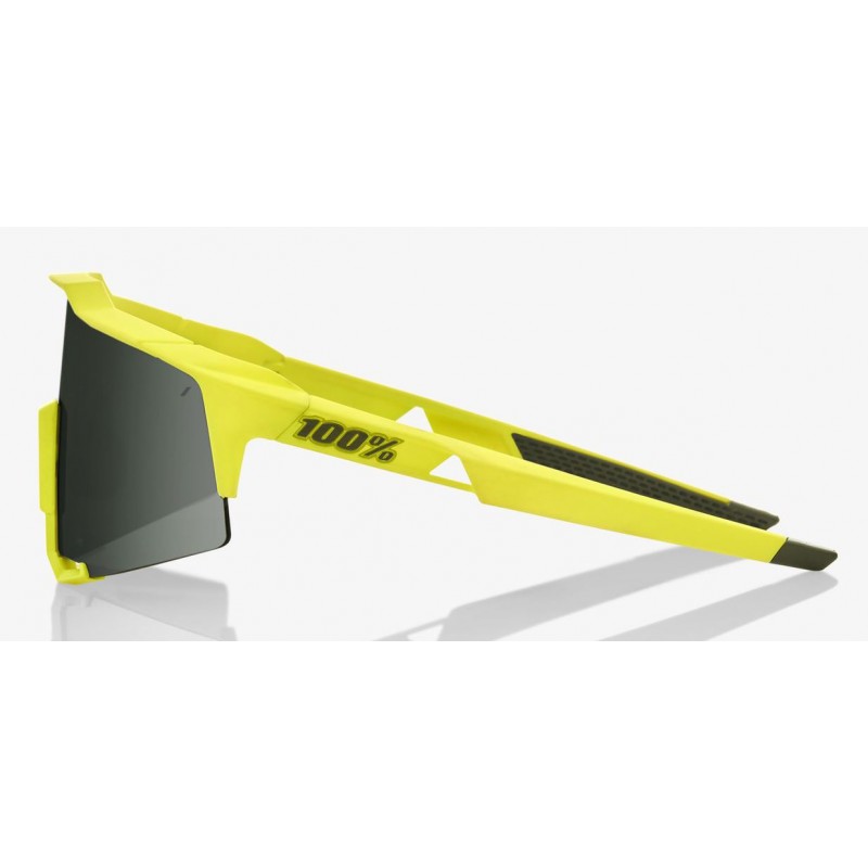 Okulary 100% SPEEDCRAFT Soft Tact Banana - Grey Green Lens (Szkła Szaro Zielone, przepuszczalność światła 12% + Szkła Przeźroczy