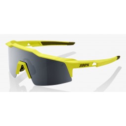 Okulary 100% SPEEDCRAFT SL Soft Tact Banana - Black Mirror Lens (Szkła Czarne Lustrzane, przepuszczalność światła 11% + Szkła Pr