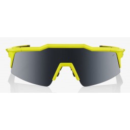 Okulary 100% SPEEDCRAFT SL Soft Tact Banana - Black Mirror Lens (Szkła Czarne Lustrzane, przepuszczalność światła 11% + Szkła Pr