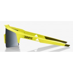 Okulary 100% SPEEDCRAFT SL Soft Tact Banana - Black Mirror Lens (Szkła Czarne Lustrzane, przepuszczalność światła 11% + Szkła Pr