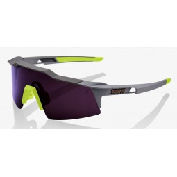 Okulary 100% SPEEDCRAFT SL Soft Tact Midnight Mauve - Dark Purple Lens (Szkła Fioletowe, przepuszczalność światła 10% + Szkła Pr