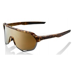 Okulary 100% S2 Cadence Gloss Havana - Soft Gold Lens (Szkła Złote, przepuszczalność światła 10% + Szkła Przeźroczyste, przepusz