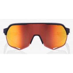 Okulary 100% S2 Soft Tact Flume - HiPER Red Multilayer Mirror Lens (Szkła Czerwone Lustrzane Wielowarstwowe, przepuszczalność św