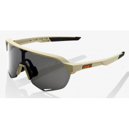 Okulary 100% S2 Soft Tact Quicksand - Smoke Lens (Szkło Smoke, przepuszczalność światła 12% + Szkła Przeźroczyste, przepuszczaln