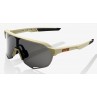 Okulary 100% S2 Soft Tact Quicksand - Smoke Lens (Szkło Smoke, przepuszczalność światła 12% + Szkła Przeźroczyste, przepuszczaln