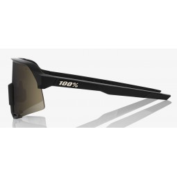 Okulary 100% S3 Soft Tact Black - Soft Gold Lens (Szkła Złote, przepuszczalność światła 10% + Szkła Przeźroczyste, przepuszczaln