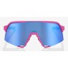 Okulary 100% S3 Matte Pink - HiPER Blue Multilayer Mirror Lens (Szkła Niebieskie Lustrzane Wielowarstwowe, przepuszczalność świa