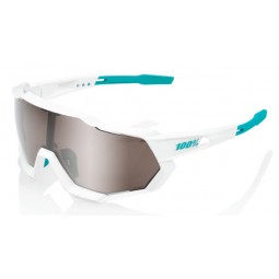 Okulary 100% SPEEDTRAP BORA Hans Grohe Team White - HiPER Silver Mirror Lens (Szkła Srebrne Lustrzane, przepuszczalność światła 