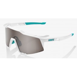 Okulary 100% SPEEDCRAFT BORA Hans Grohe Team White - HiPER Silver Mirror Lens (Szkła Srebrne Lustrzane, przepuszczalność światła