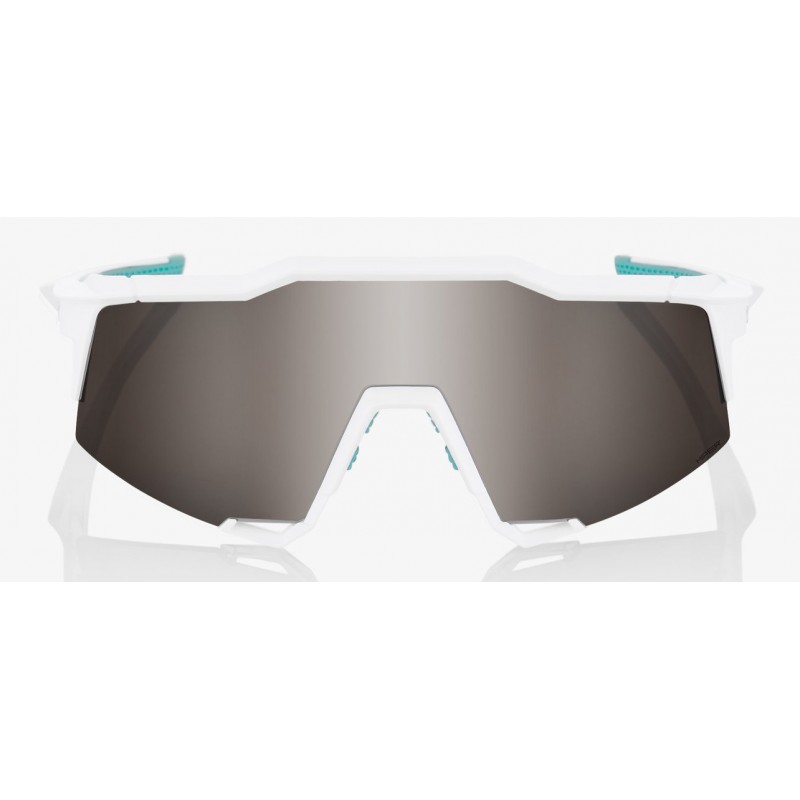 Okulary 100% SPEEDCRAFT BORA Hans Grohe Team White - HiPER Silver Mirror Lens (Szkła Srebrne Lustrzane, przepuszczalność światła