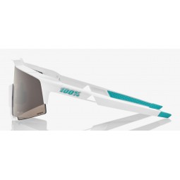 Okulary 100% SPEEDCRAFT BORA Hans Grohe Team White - HiPER Silver Mirror Lens (Szkła Srebrne Lustrzane, przepuszczalność światła