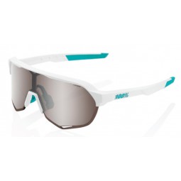 Okulary 100% S2 BORA Hans Grohe Team White - HiPER Silver Mirror Lens (Szkła Srebrne Lustrzane, przepuszczalność światła 14% + S