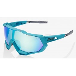 Okulary 100% SPEEDTRAP Peter Sagan LE Blue Topaz - Blue Topaz Multilayer Mirror Lens - HiPER Silver Mirror Lens (Szkła Błękitne 