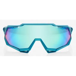 Okulary 100% SPEEDTRAP Peter Sagan LE Blue Topaz - Blue Topaz Multilayer Mirror Lens - HiPER Silver Mirror Lens (Szkła Błękitne 