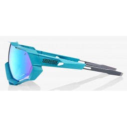 Okulary 100% SPEEDTRAP Peter Sagan LE Blue Topaz - Blue Topaz Multilayer Mirror Lens - HiPER Silver Mirror Lens (Szkła Błękitne 