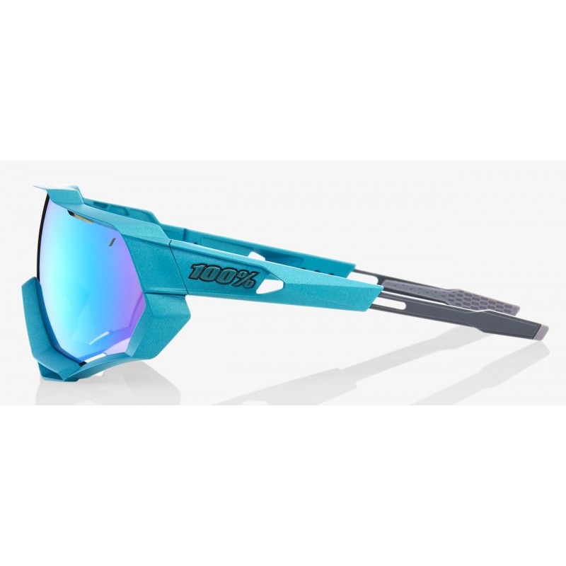 Okulary 100% SPEEDTRAP Peter Sagan LE Blue Topaz - Blue Topaz Multilayer Mirror Lens - HiPER Silver Mirror Lens (Szkła Błękitne 