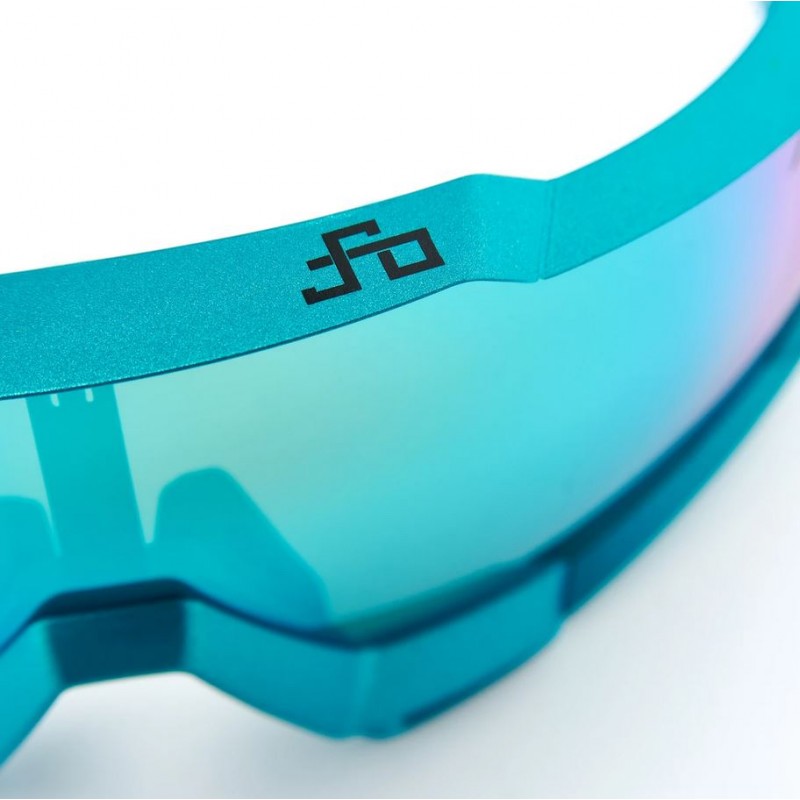 Okulary 100% SPEEDTRAP Peter Sagan LE Blue Topaz - Blue Topaz Multilayer Mirror Lens - HiPER Silver Mirror Lens (Szkła Błękitne 