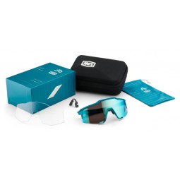 Okulary 100% SPEEDCRAFT Peter Sagan LE Blue Topaz - Blue Topaz Multilayer Mirror Lens (Szkła Błękitne Lustrzane Wielowarstwowe, 