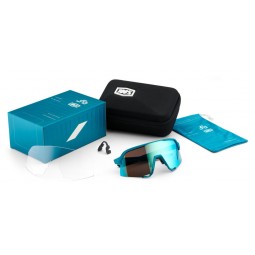 Okulary 100% S3 Peter Sagan LE Blue Topaz - Blue Topaz Multilayer Mirror Lens (Szkła Błękitne Lustrzane Wielowarstwowe, przepusz