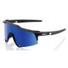 Okulary 100% SPEEDCRAFT Soft Tact Black - Ice Lens (Szkła Czarne Smoke, przepuszczalność światła 12% + Szkła Przeźroczyste, prze