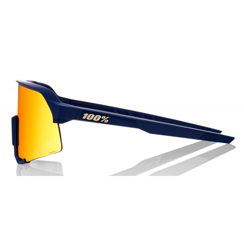 Okulary 100% S3 Soft Tact Flume - HiPER Red Multilayer Mirror Lens (Szkła Czerwone Lustrzane Wielowarstwowe, przepuszczalność św