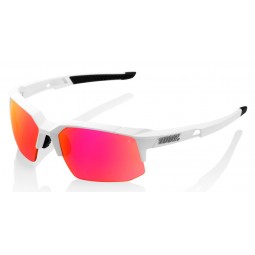 Okulary 100% SPEEDCOUPE Soft Tact Off White - Purple Multilayer Mirror Lens (Szkła Fioletowe Lustrzane Wielowarstwowe, przepuszc