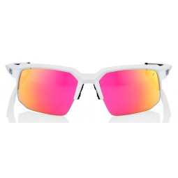 Okulary 100% SPEEDCOUPE Soft Tact Off White - Purple Multilayer Mirror Lens (Szkła Fioletowe Lustrzane Wielowarstwowe, przepuszc