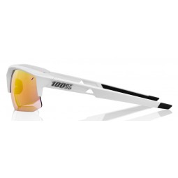 Okulary 100% SPEEDCOUPE Soft Tact Off White - Purple Multilayer Mirror Lens (Szkła Fioletowe Lustrzane Wielowarstwowe, przepuszc