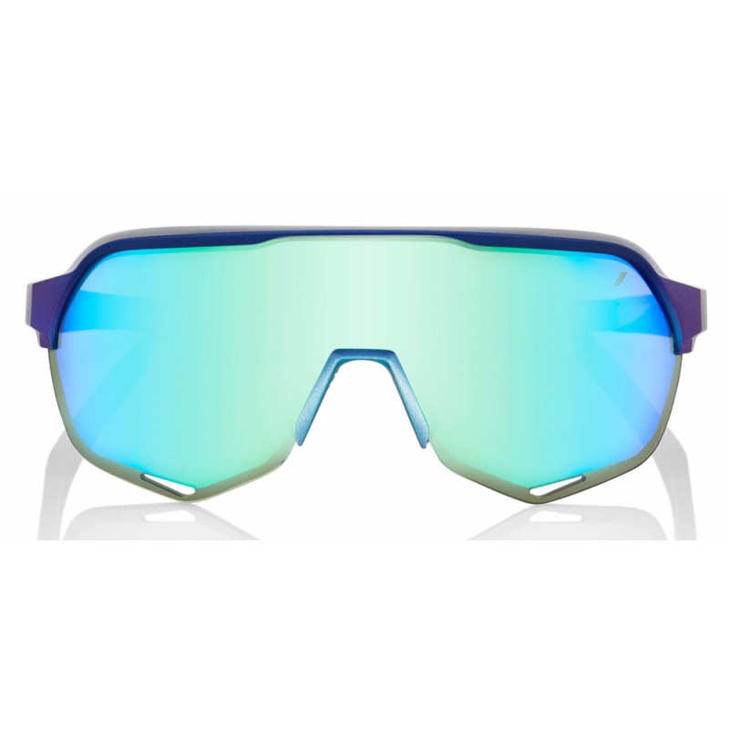 Okulary 100% S2 Matte Metallic Into the Fade - Blue Topaz Multilayer Mirror Lens (Szkła Błękitne Lustrzane Wielowarstwowe, przep
