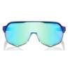 Okulary 100% S2 Matte Metallic Into the Fade - Blue Topaz Multilayer Mirror Lens (Szkła Błękitne Lustrzane Wielowarstwowe, przep