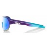 Okulary 100% S2 Matte Metallic Into the Fade - Blue Topaz Multilayer Mirror Lens (Szkła Błękitne Lustrzane Wielowarstwowe, przep