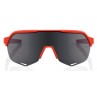 Okulary 100% S2 Soft Tact Coral - Smoke Lens (Szkła Czarne Smoke, przepuszczalność światła 12% + Szkła Przeźroczyste, przepuszcz