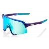 Okulary 100% S3 Matte Metallic Into the Fade - Blue Topaz Multilayer Mirror Lens (Szkła Błękitne Lustrzane Wielowarstwowe, przep