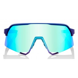 Okulary 100% S3 Matte Metallic Into the Fade - Blue Topaz Multilayer Mirror Lens (Szkła Błękitne Lustrzane Wielowarstwowe, przep