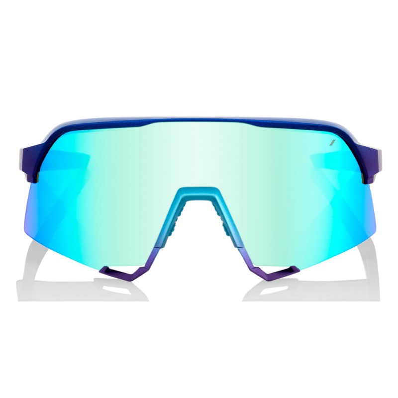 Okulary 100% S3 Matte Metallic Into the Fade - Blue Topaz Multilayer Mirror Lens (Szkła Błękitne Lustrzane Wielowarstwowe, przep