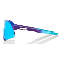 Okulary 100% S3 Matte Metallic Into the Fade - Blue Topaz Multilayer Mirror Lens (Szkła Błękitne Lustrzane Wielowarstwowe, przep