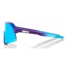 Okulary 100% S3 Matte Metallic Into the Fade - Blue Topaz Multilayer Mirror Lens (Szkła Błękitne Lustrzane Wielowarstwowe, przep