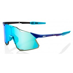 Okulary 100% HYPERCRAFT Matte Metallic Into the Fade - Blue Topaz Multilayer Mirror Lens - HiPER Silver Mirror Lens (Szkła Błęki