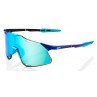 Okulary 100% HYPERCRAFT Matte Metallic Into the Fade - Blue Topaz Multilayer Mirror Lens - HiPER Silver Mirror Lens (Szkła Błęki