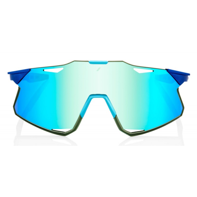 Okulary 100% HYPERCRAFT Matte Metallic Into the Fade - Blue Topaz Multilayer Mirror Lens - HiPER Silver Mirror Lens (Szkła Błęki