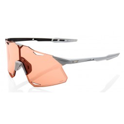 Okulary 100% HYPERCRAFT Matte Stone Grey - HiPER Coral Lens (Szkła 0000 Lustrzane Wielowarstwowe, przepuszczalność światła 00% +