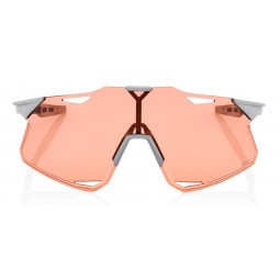 Okulary 100% HYPERCRAFT Matte Stone Grey - HiPER Coral Lens (Szkła 0000 Lustrzane Wielowarstwowe, przepuszczalność światła 00% +