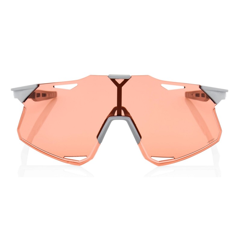 Okulary 100% HYPERCRAFT Matte Stone Grey - HiPER Coral Lens (Szkła 0000 Lustrzane Wielowarstwowe, przepuszczalność światła 00% +