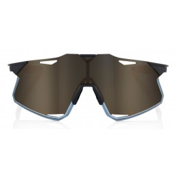 Okulary 100% HYPERCRAFT Matte Black - Soft Gold Mirror Lens (Szkła Złote Lustrzane Wielowarstwowe, przepuszczalność światła 0000