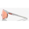 Okulary 100% RACETRAP Soft Tact Stone Grey - HiPER Coral Lens (Szkła 00000 Lustrzane, przepuszczalność światła 000% + Szkła Prze