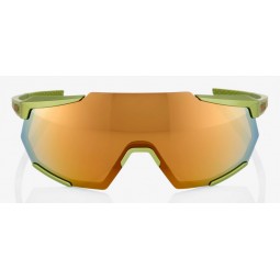 Okulary 100% RACETRAP Matte Metallic Viperidae - Bronze Multilayer Mirror Lens (Szkła Brązowe Lustrzane Wielowarstwowe, przepusz