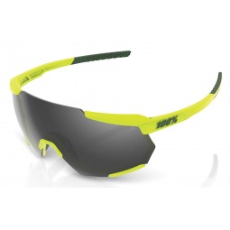 Okulary 100% RACETRAP Soft Tact Banana - Black Mirror Lens (Szkła Czarne Lustrzane, przepuszczalność światła 11% + Szkła Przeźro