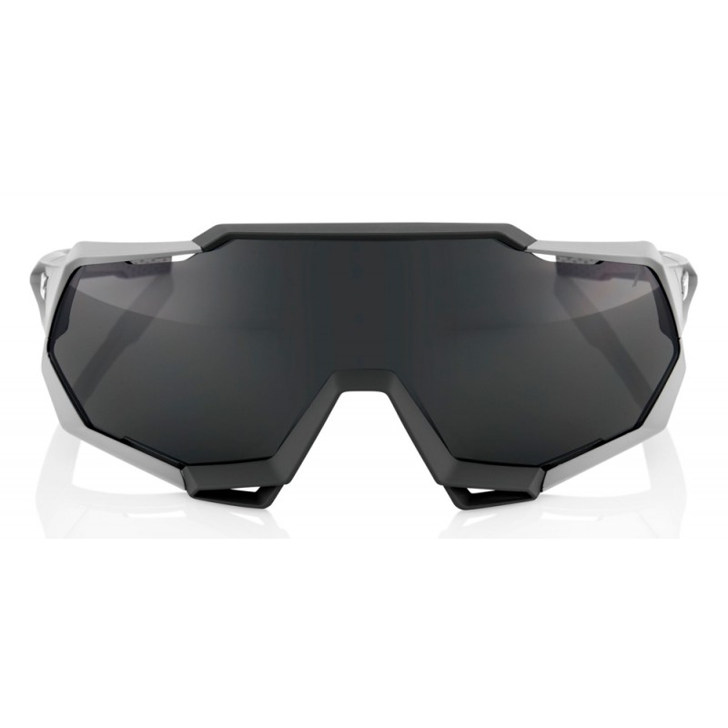 Okulary 100% SPEEDTRAP Soft Tact Stone Grey - Smoke Lens (Szkła Smoke, przepuszczalność światła 12% + Szkła Przeźroczyste, przep