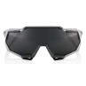 Okulary 100% SPEEDTRAP Soft Tact Stone Grey - Smoke Lens (Szkła Smoke, przepuszczalność światła 12% + Szkła Przeźroczyste, przep