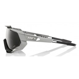 Okulary 100% SPEEDTRAP Soft Tact Stone Grey - Smoke Lens (Szkła Smoke, przepuszczalność światła 12% + Szkła Przeźroczyste, przep
